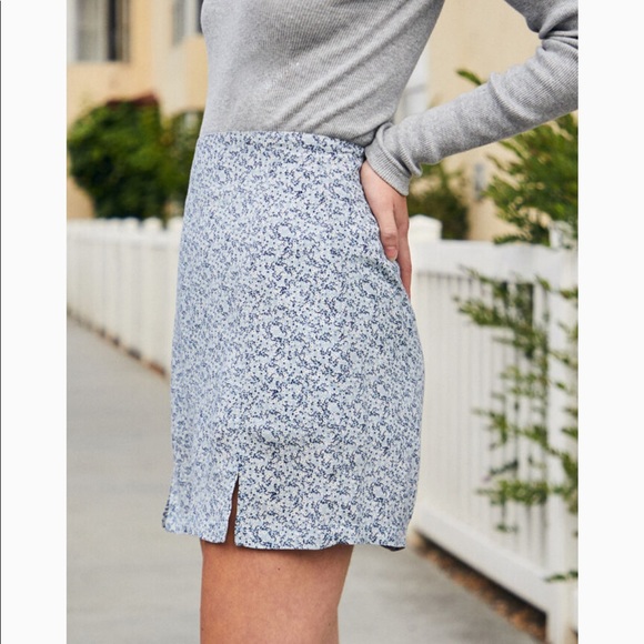 floral skirt brandy
